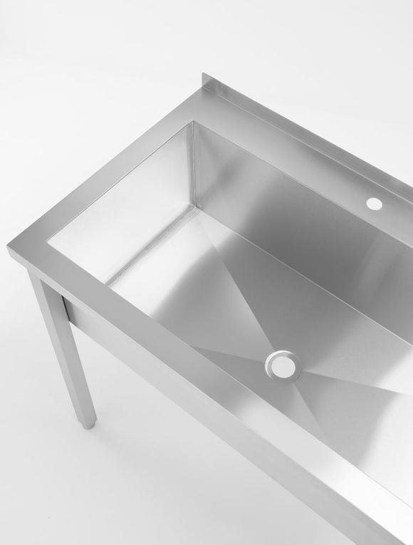 Oppvaskbord  enkelt Budget Line - skrudd, dybde: 600 mm, 1000x600x (h) 850mm