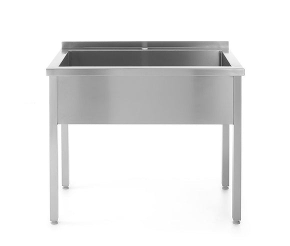 Oppvask bord enkelt - sveiset, 1000x600x (h) 850mm