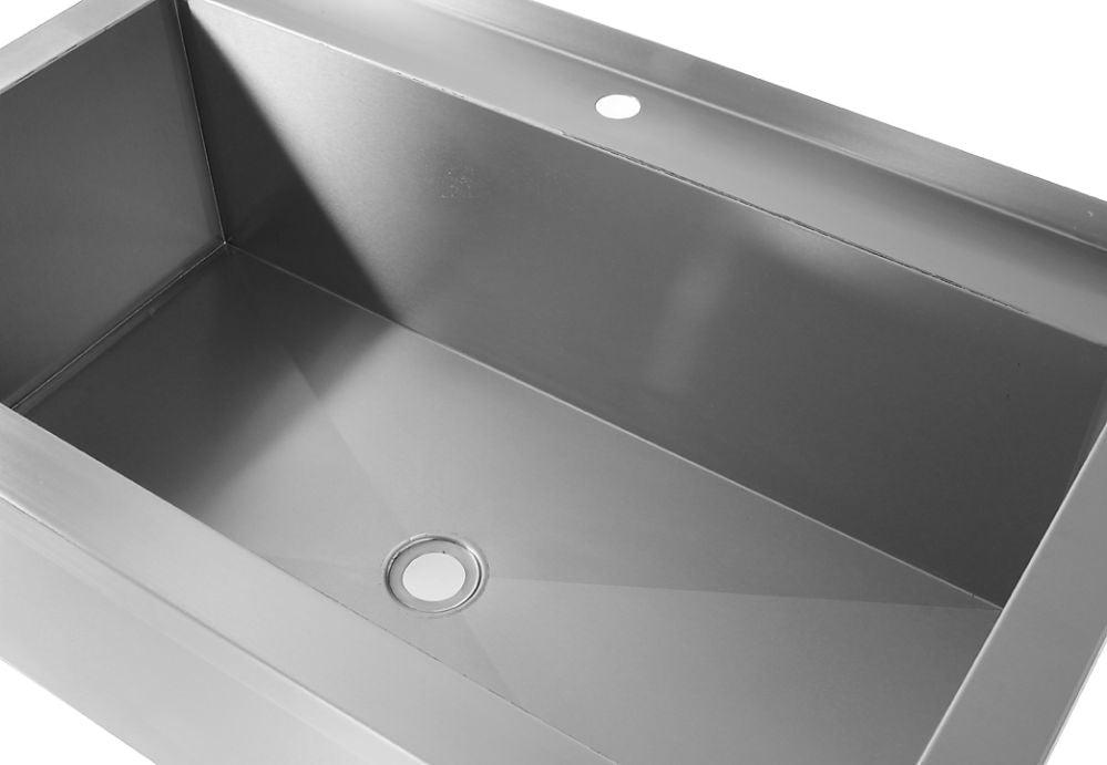 Oppvask bord enkelt - sveiset, 1000x600x (h) 850mm