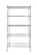Oppbevaringsstativ med 5 hyller, Chrome, 910x455x (H) 1830mm-1