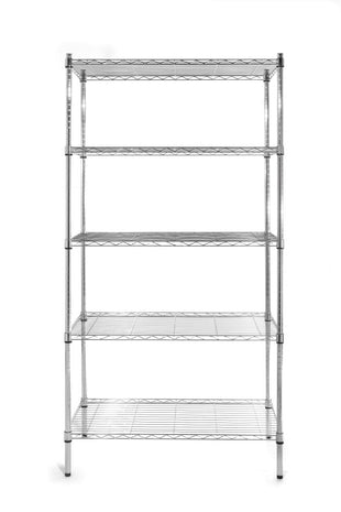Oppbevaringsstativ med 5 hyller, Chrome, 910x455x (H) 1830mm