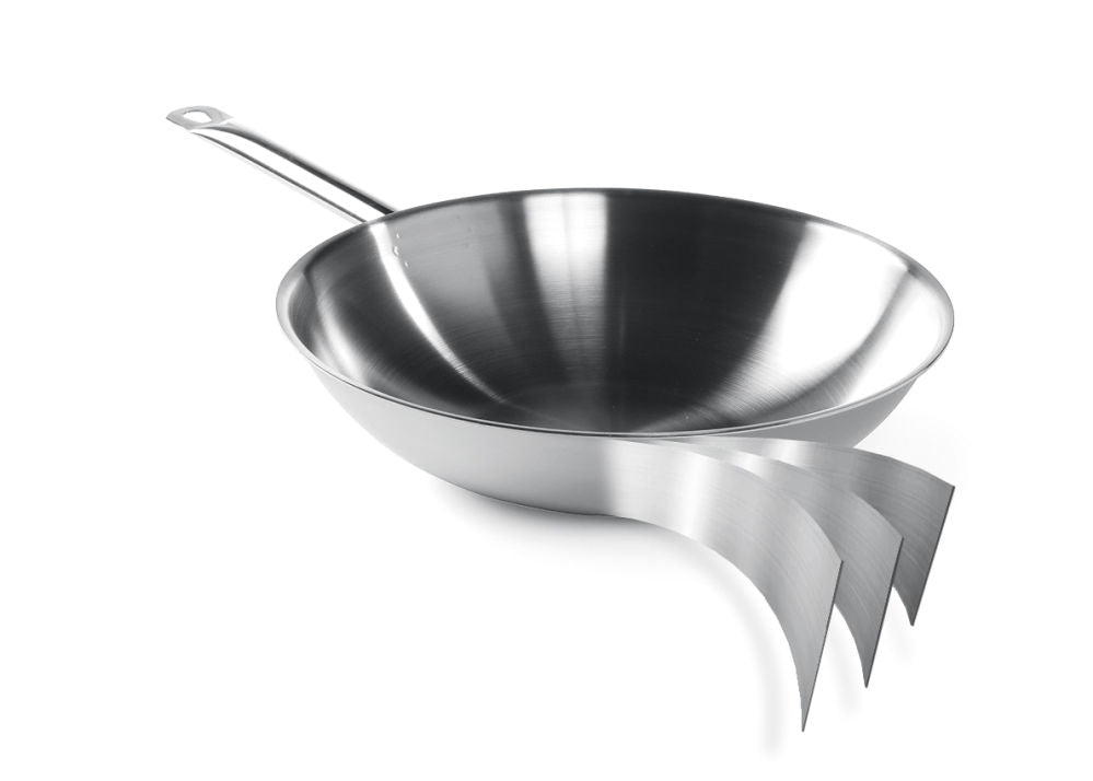 WOK panne 3 -lags - uten lokk, Ø360X (H) 90mm