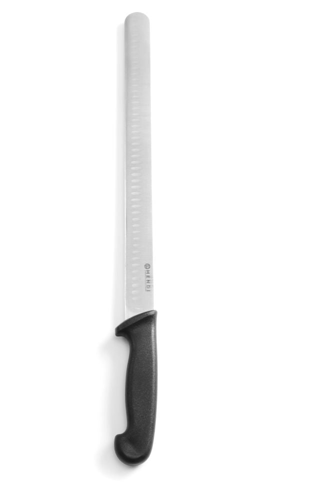 Skinke / Kebab - kniv med Granton Edge, svart, (L) 490mm