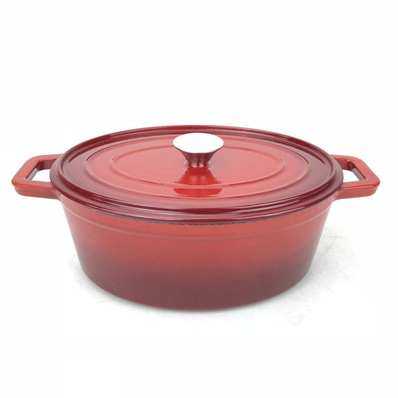 Støpejernsgryte - Emaljert - 0,27L - Rød