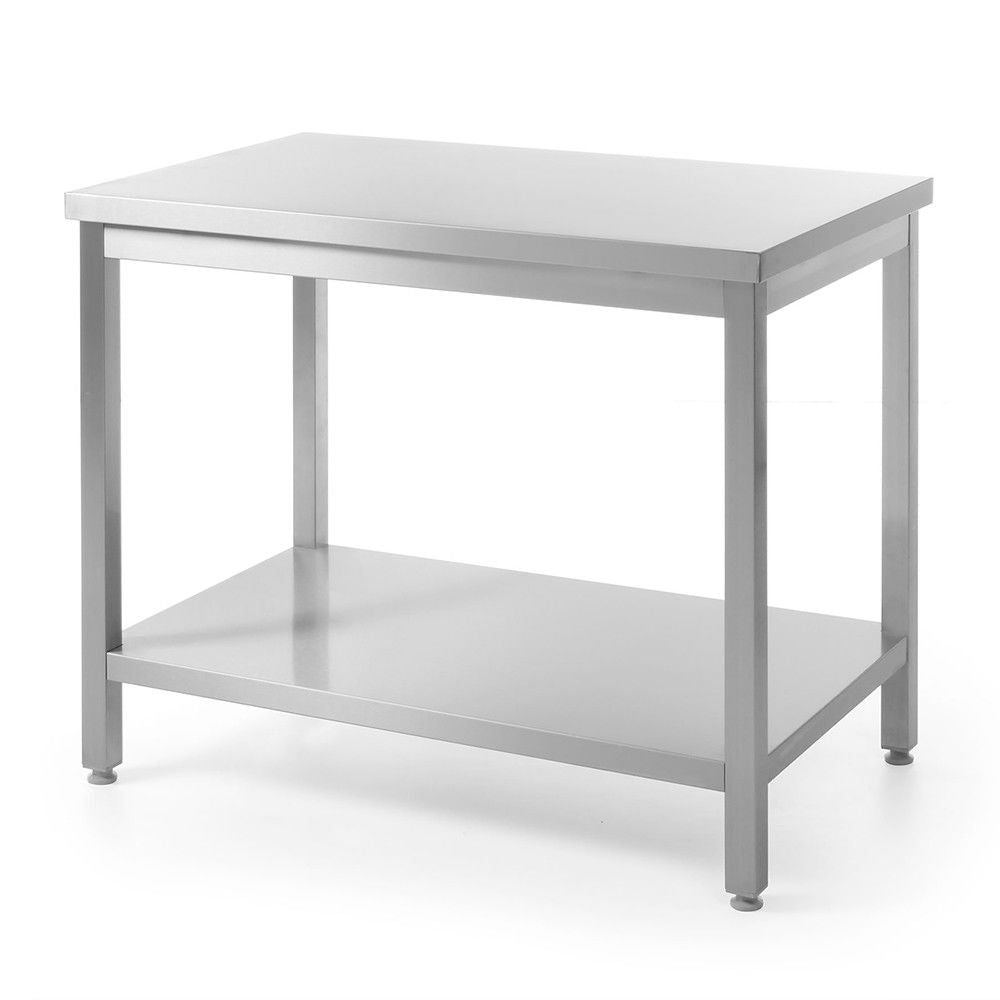 Arbeidsbord frittstående kraftig med hylle, 600 mm dyp, 1200x600x (h) 850mm - for Storkjøkken - XL - Storkjøkken