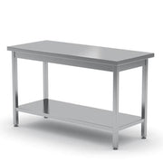 Arbeidsbord frittstående kraftig med hylle, 600 mm dyp, 1400x600x (h) 850mm - for Storkjøkken - XL - Storkjøkken