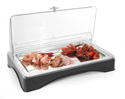 Avkjølt brett med deksel og kjøleelement - Gastronorm 1/1, sett, 555x357x (H) 175mm - for Storkjøkken - XL - Storkjøkken