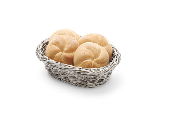 Bakeri Kurv oval, lysegrå, 250x190x (h) 65mm - for Storkjøkken - XL - Storkjøkken