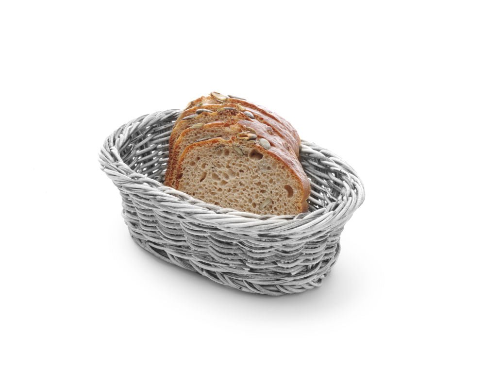 Bakeri Kurv oval, lysegrå, 250x190x (h) 65mm - for Storkjøkken - XL - Storkjøkken