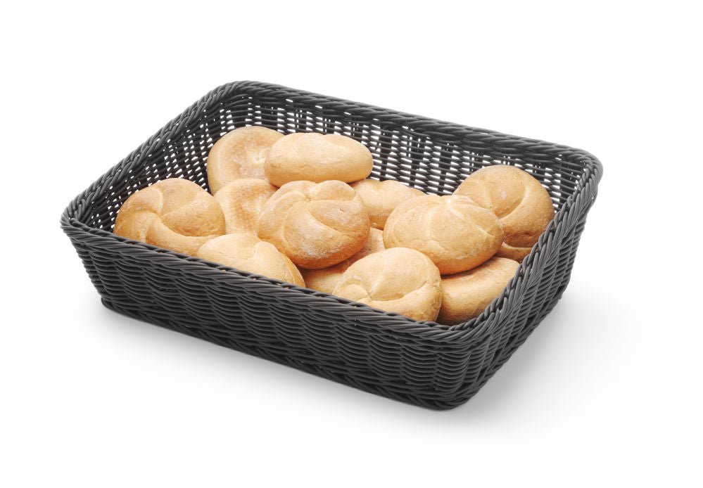 Bakeri Kurv vinklet, svart, 400x300x (h) 120mm - for Storkjøkken - XL - Storkjøkken