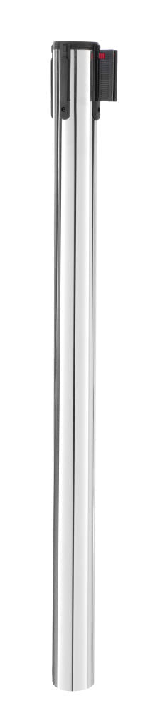 Barrierestolpe med uttrekkbart bånd høyglans finish, Post + Base, Ø360X (H) 1010mm - for Storkjøkken - XL - Storkjøkken