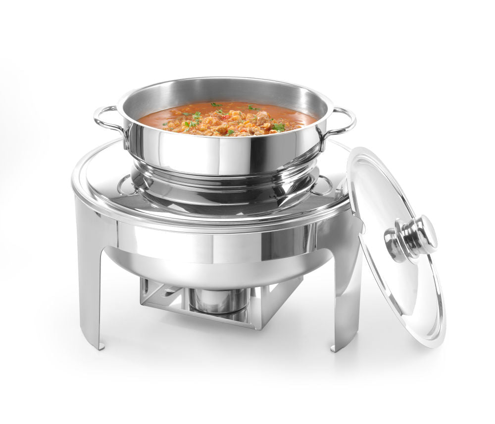 Chafing buffet varmer for suppe høyglans pollert, 10L, Ø420X (H) 380mm - for Storkjøkken - XL - Storkjøkken