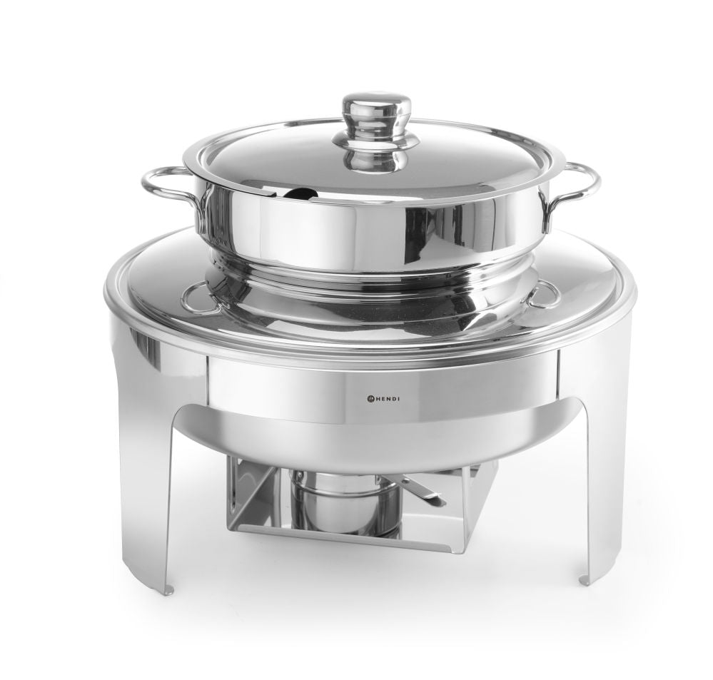 Chafing buffet varmer for suppe høyglans pollert, 10L, Ø420X (H) 380mm - for Storkjøkken - XL - Storkjøkken