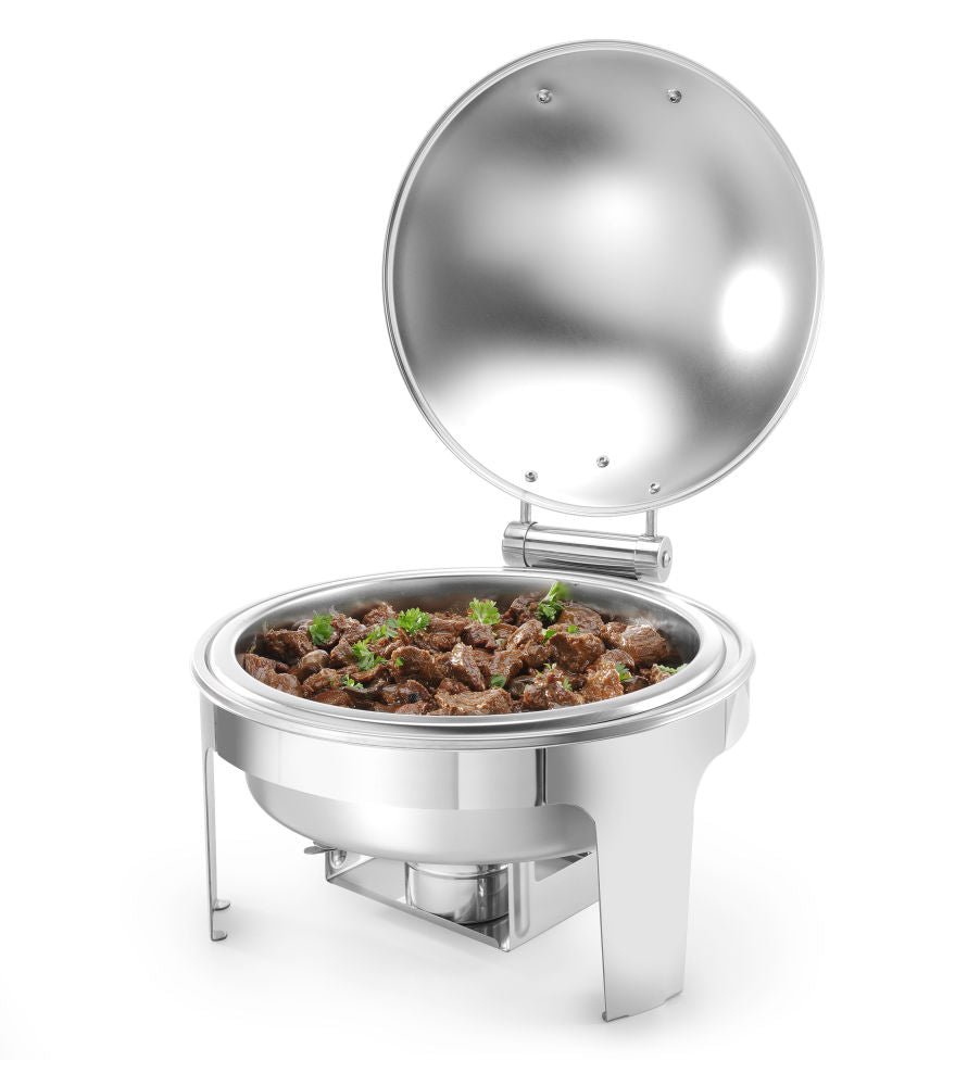Chafing buffet varmer Rund Satin matt., 6L, 465x420X (H) 320mm - for Storkjøkken - XL - Storkjøkken