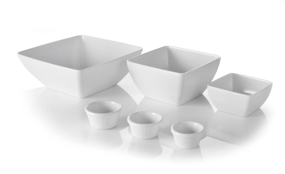 Firkantet skål, White, 190x190x (H) 100mm - for Storkjøkken - XL - Storkjøkken