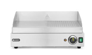 Flatgrill 50 % rillet, 1/2 Flat, 1/2 Ribbed, 230V/2400W, 550x380X (H) 240mm - for Storkjøkken - XL - Storkjøkken