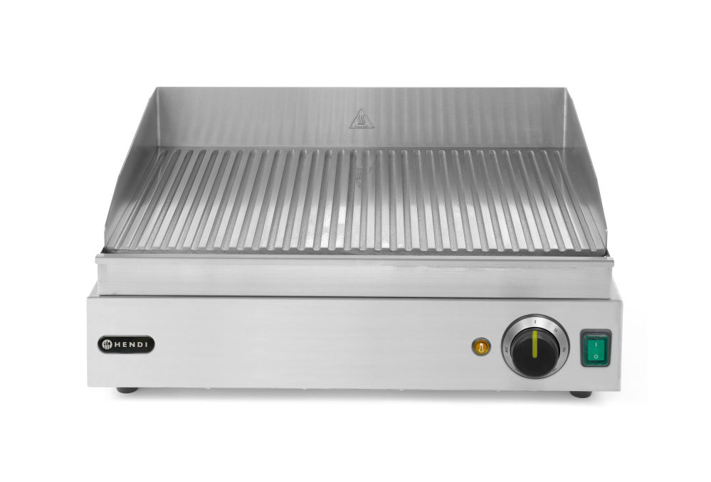 Flatgrill rillet, helt ribbet, 230V/2400W, 550x420X (H) 240mm - for Storkjøkken - XL - Storkjøkken