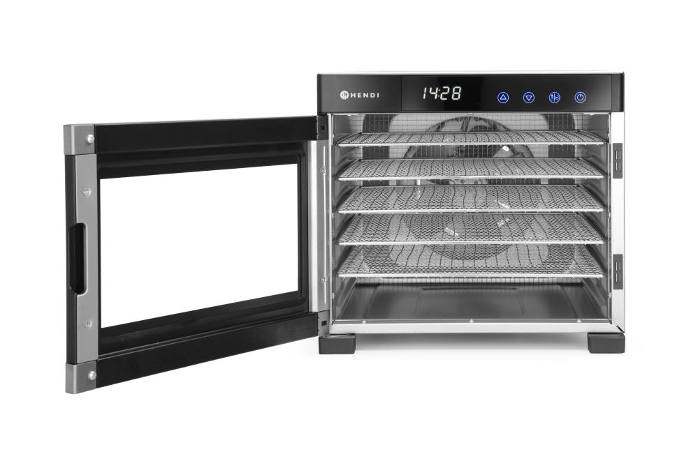 Food Dehydrator - Mattørker , 6 skuffer, 230V/650W, 340x450X (H) 311mm - for Storkjøkken - XL - Storkjøkken