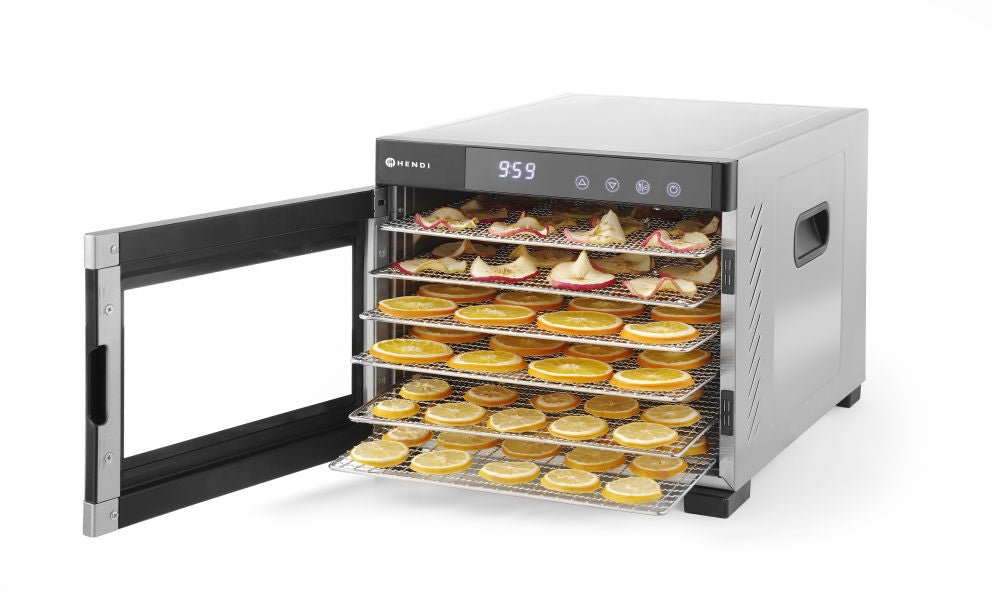Food Dehydrator - Mattørker , 6 skuffer, 230V/650W, 340x450X (H) 311mm - for Storkjøkken - XL - Storkjøkken