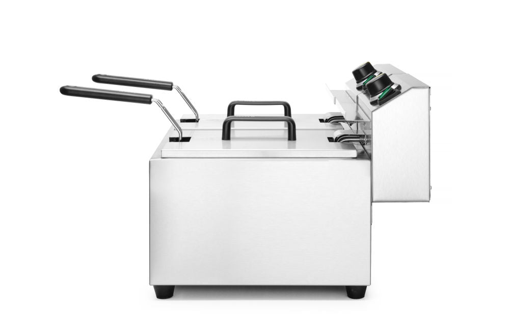 Frityr koker, 2 × 8 L, 16L, 230V/7000W, 605x460X (H) 350mm - for Storkjøkken - XL - Storkjøkken