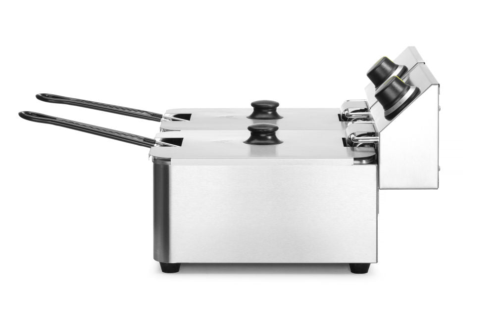 Frityr koker Kitchen Line - 2x 6L, 12L, 230V/6600W, 550x430x (H) 290mm - for Storkjøkken - XL - Storkjøkken