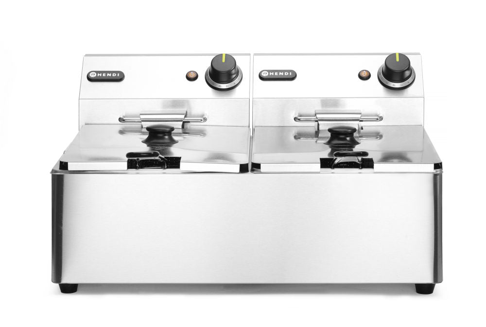 Frityr koker Kitchen Line - 2x 6L, 12L, 230V/6600W, 550x430x (H) 290mm - for Storkjøkken - XL - Storkjøkken