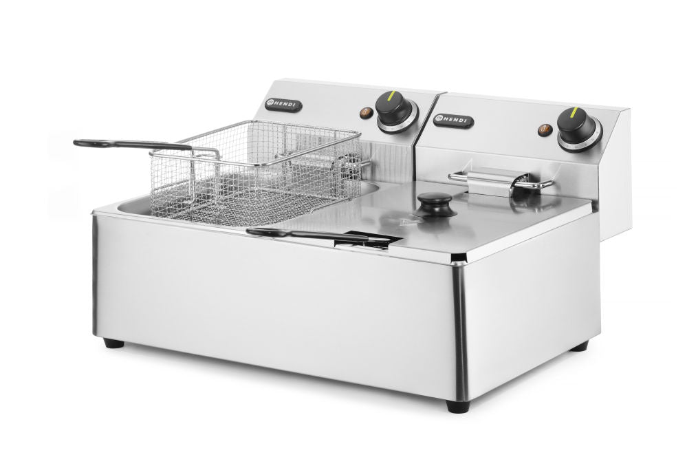 Frityr koker Kitchen Line - 2x 6L, 12L, 230V/6600W, 550x430x (H) 290mm - for Storkjøkken - XL - Storkjøkken