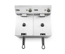 Frityr koker Kitchen Line - 2x 8l, 16L, 230V/7000W, 550x430x (H) 345mm - for Storkjøkken - XL - Storkjøkken