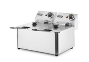 Frityr koker Kitchen Line - 2x4l, 8L, 230V/6000W, 470x380x (H) 330mm - for Storkjøkken - XL - Storkjøkken