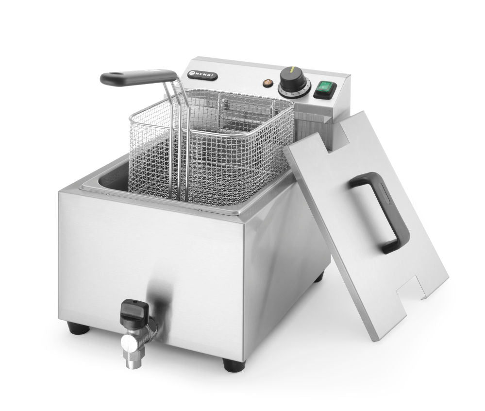 Frityr koker med tappekran, 8 L, 8L, Light Grey, 230V/3500W, 305x515X (H) 350mm - for Storkjøkken - XL - Storkjøkken