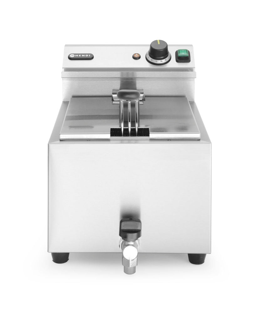 Frityr koker med tappekran, 8 L, 8L, Light Grey, 230V/3500W, 305x515X (H) 350mm - for Storkjøkken - XL - Storkjøkken
