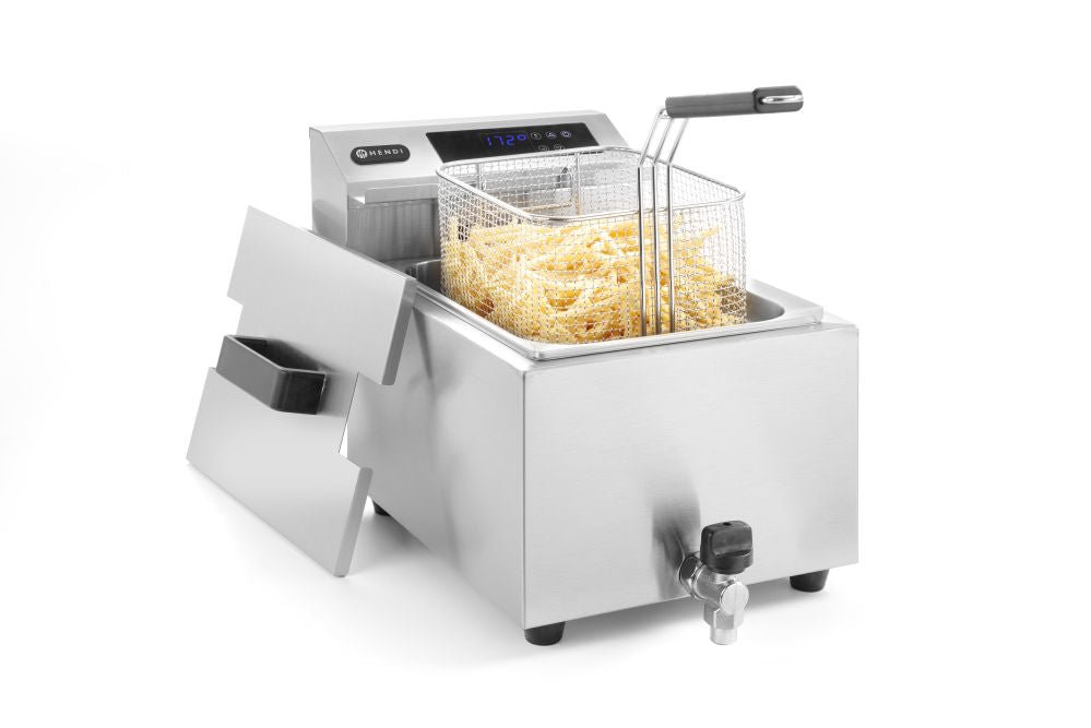 Frityr koker med tappekran Digital - 8 L, 8L, 230V/3500W, 300x515X (H) 345mm - for Storkjøkken - XL - Storkjøkken