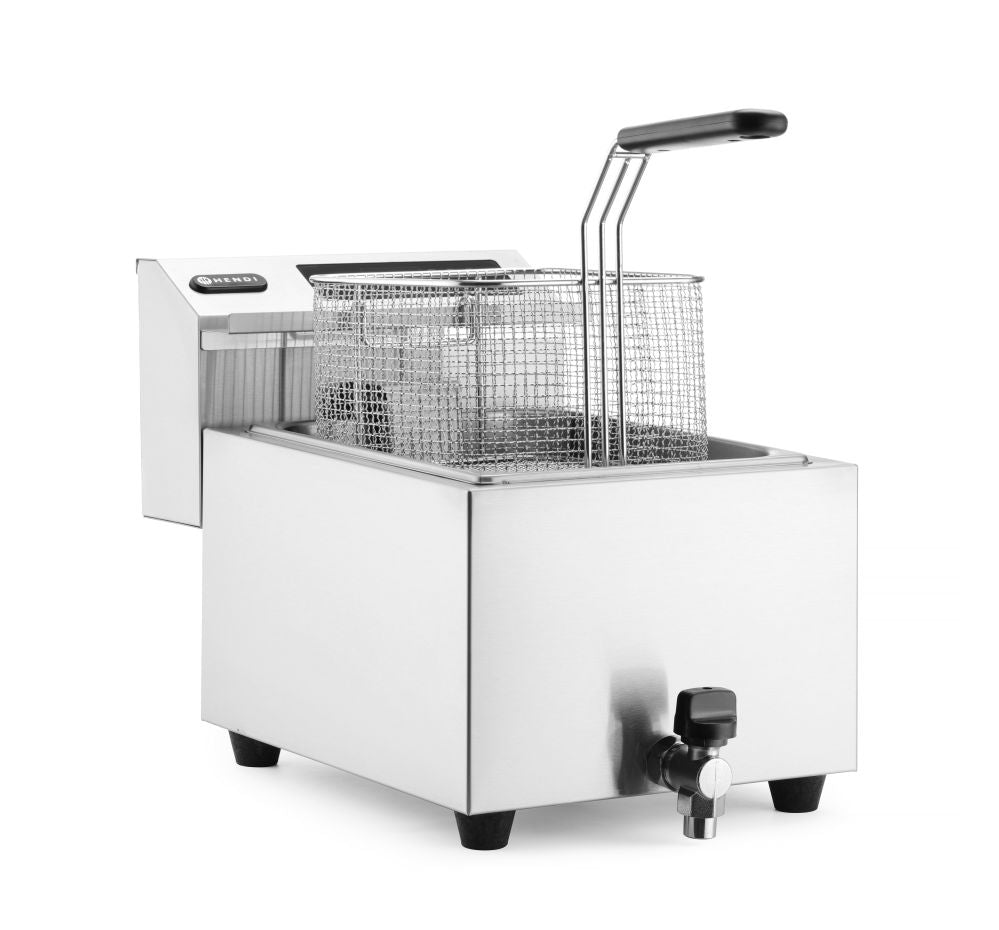 Frityr koker med tappekran Digital - 8 L, 8L, 230V/3500W, 300x515X (H) 345mm - for Storkjøkken - XL - Storkjøkken