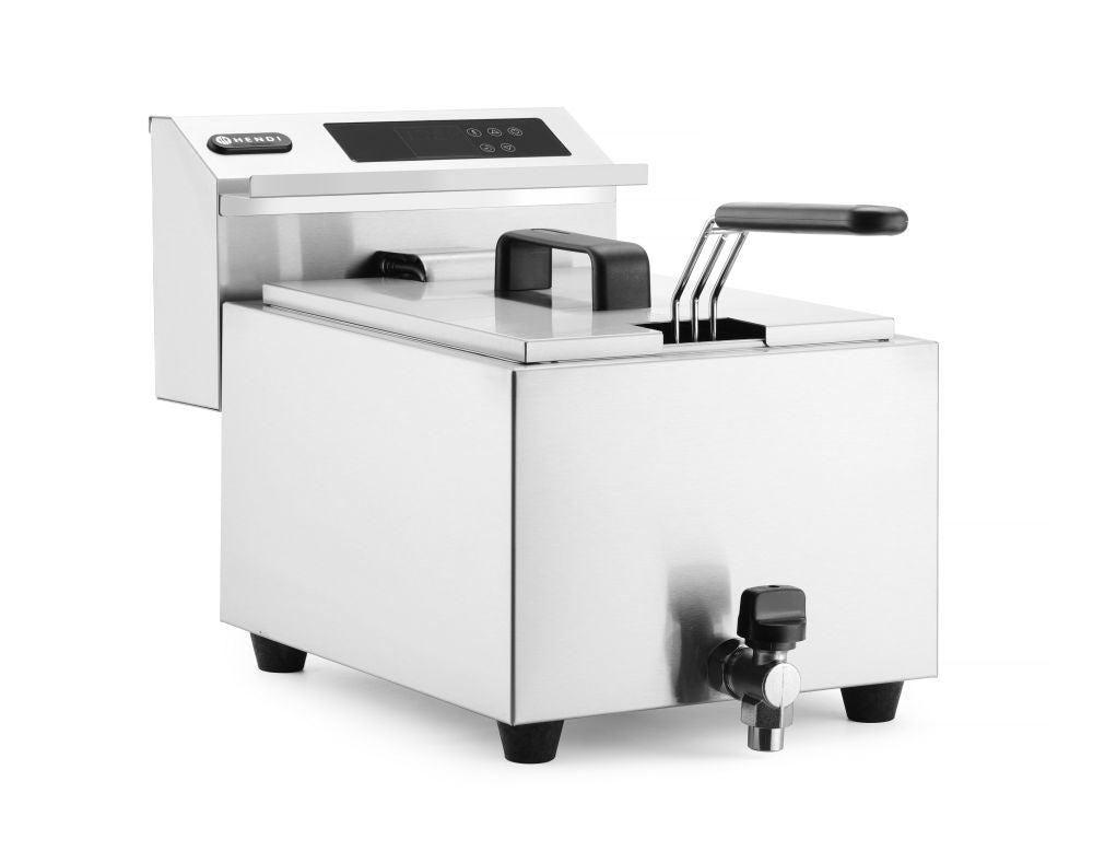 Frityr koker med tappekran Digital - 8 L, 8L, 230V/3500W, 300x515X (H) 345mm - for Storkjøkken - XL - Storkjøkken