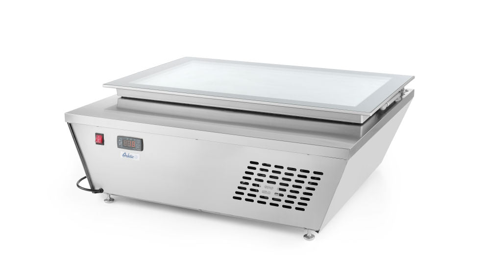 Fryseboks med stort glasslokk 77L, Arktic, 230V/220W, 805x666x (H) 305mm - for Storkjøkken - XL - Storkjøkken