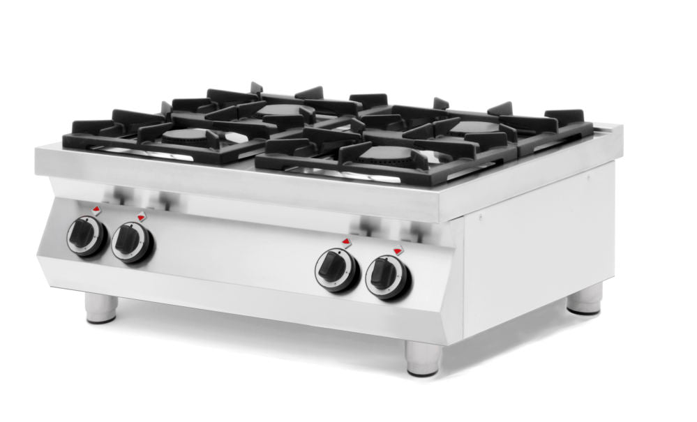 Gass koketopp 4 - brenner, bord modell, 19 kW, 800x700x (h) 310mm - for Storkjøkken - XL - Storkjøkken