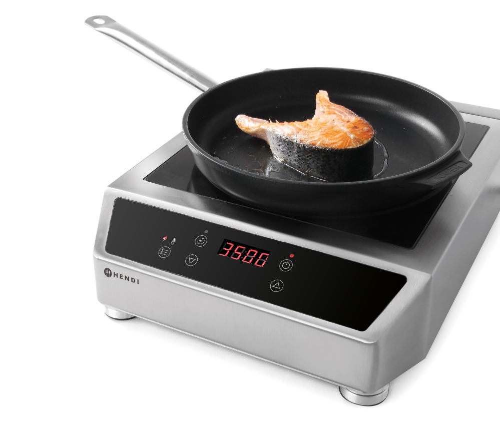 Induksjon koketopp 1. sone 3500 D, 230V/3500W, 340x440X (H) 120mm - for Storkjøkken - XL - Storkjøkken