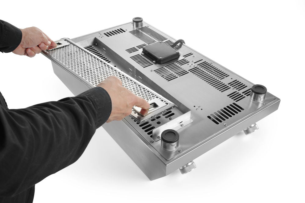 Induksjon koketopp 2 soner Model 7000, 400V/7000W, 405x698x (H) 145mm - for Storkjøkken - XL - Storkjøkken