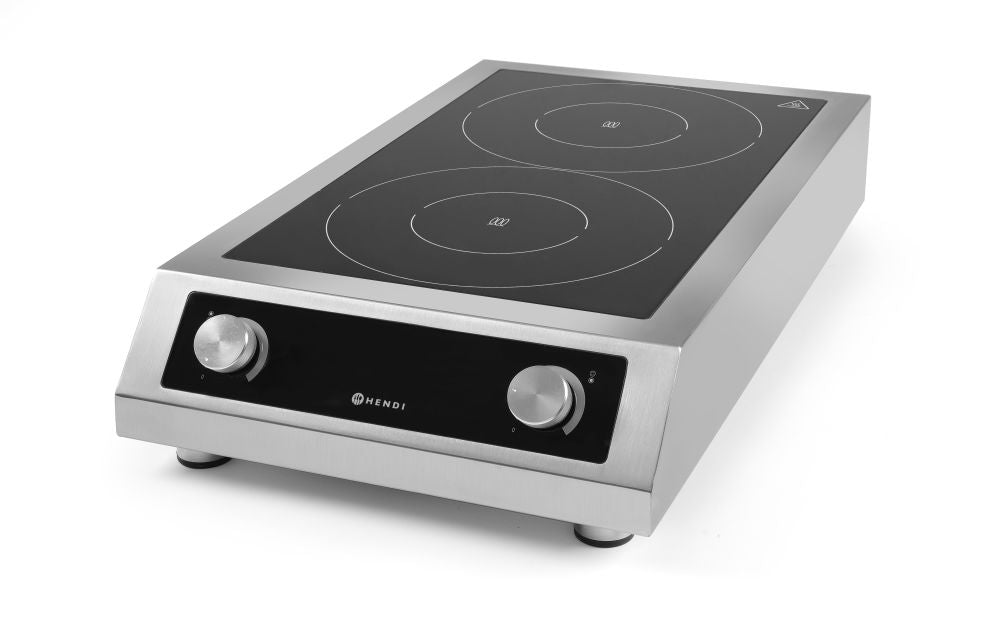 Induksjon koketopp 2 soner Model 7000, 400V/7000W, 405x698x (H) 145mm - for Storkjøkken - XL - Storkjøkken