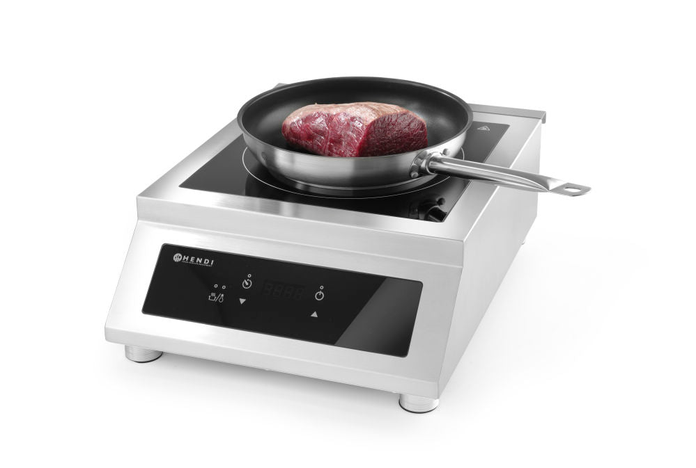 Induksjons koktopp 1. sone Model 5000 D, 400V/5000W, 398x515x (H) 168mm - for Storkjøkken - XL - Storkjøkken