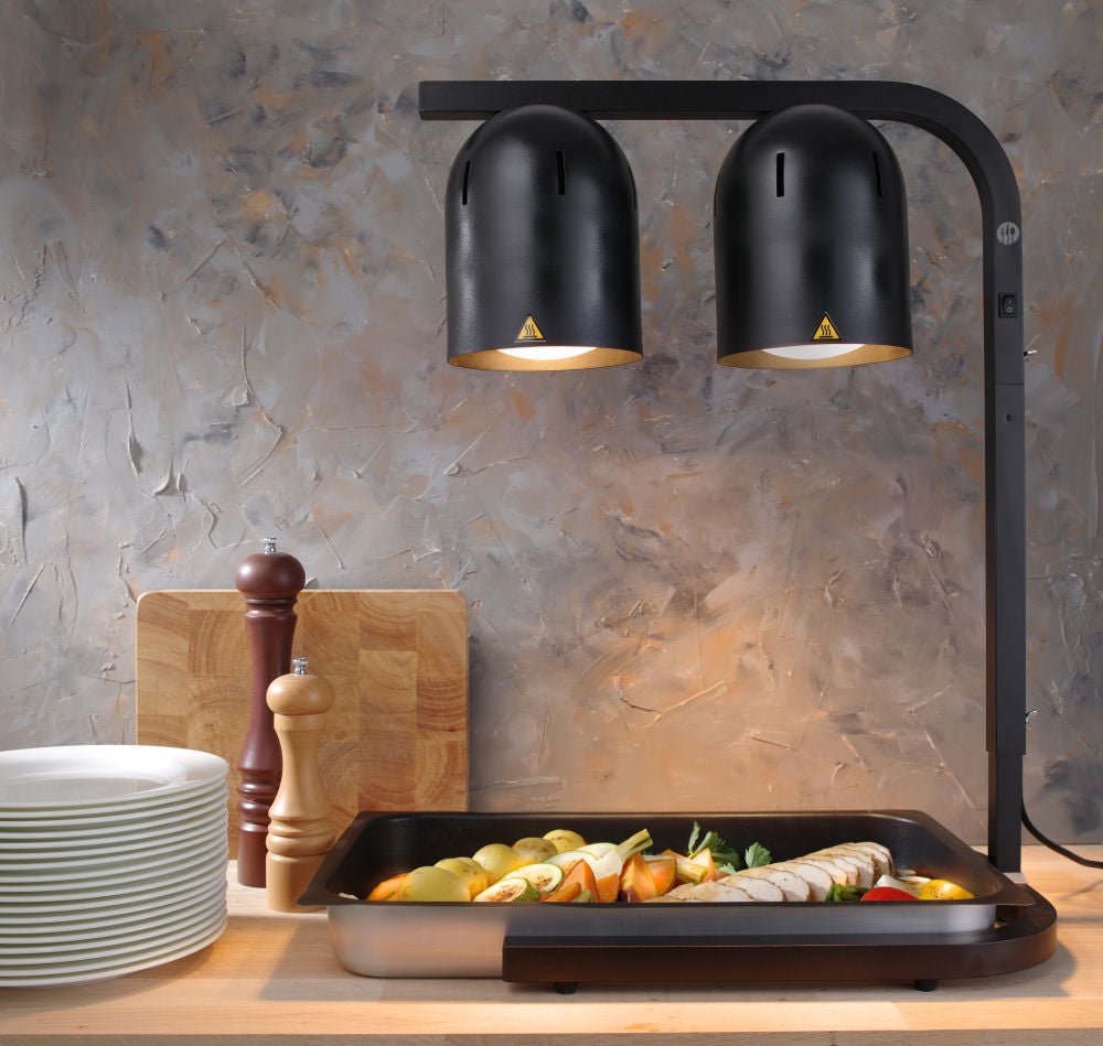 Infrarød varmebro, svart, 230V/500W, 453x360X (H) 790mm - for Storkjøkken - XL - Storkjøkken