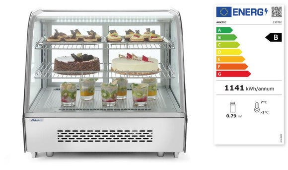 Kakedisplay kjøleskap, Arktic - 120L - for Storkjøkken - XL - Storkjøkken