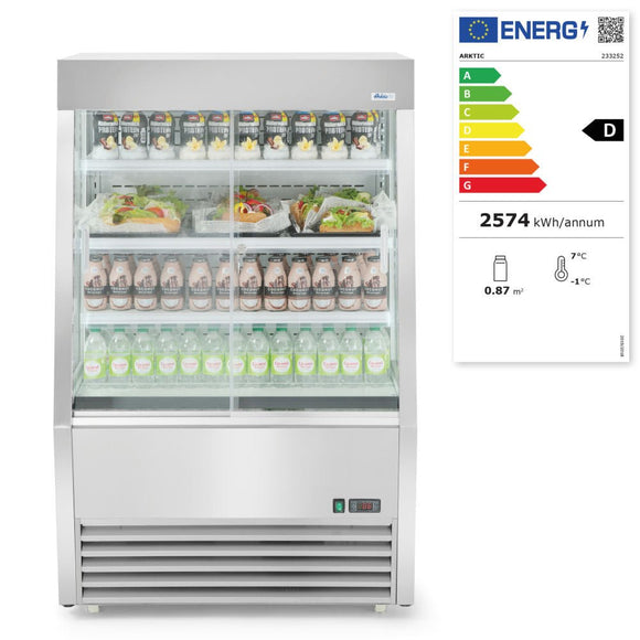 Kjøleskap åpen front Multideck Display 320L, Arktic, 230V/1300W, 920x847X (H) 1465mm - for Storkjøkken - XL - Storkjøkken