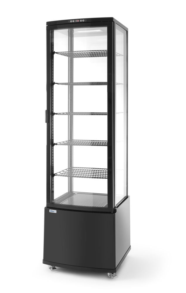 Kjøle vitrineskap 270L, Arktic, svart, svart, 230V/290W, 556x526X (H) 1913mm - for Storkjøkken - XL - Storkjøkken