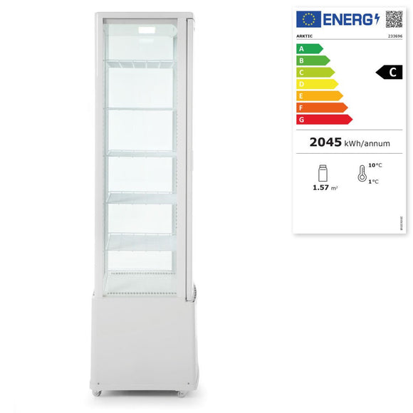 Kjøle vitrineskap 270L, Arktic, svart, svart, 230V/290W, 556x526X (H) 1913mm - for Storkjøkken - XL - Storkjøkken