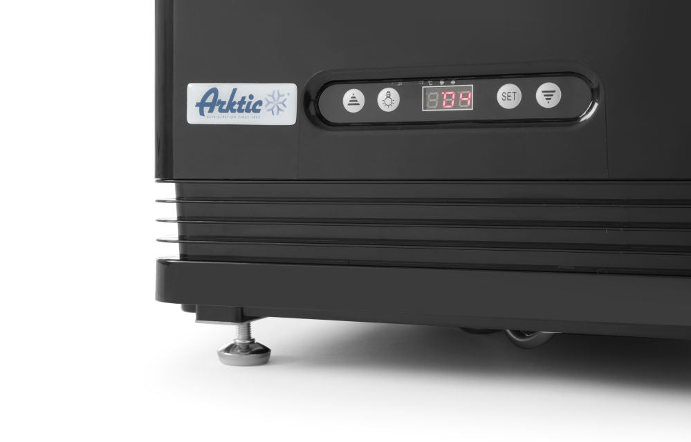 Kjøle vitrineskap 68L, Arktic, svart, 230V/170W, 452x406X (H) 891mm - for Storkjøkken - XL - Storkjøkken