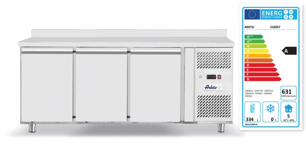 Kjøledisk med 3 dører Profi Line 420L, Arktic, GN 1/1, 420L, 230V/400W, 1795x700X (H) 850mm - for Storkjøkken - XL - Storkjøkken