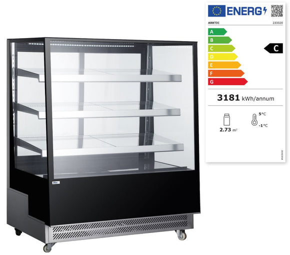 Kjølemonter med 3 skrå hyllerr, Arktic, 500L, 230V/490W, 900x805X (H) 1445mm - for Storkjøkken - XL - Storkjøkken