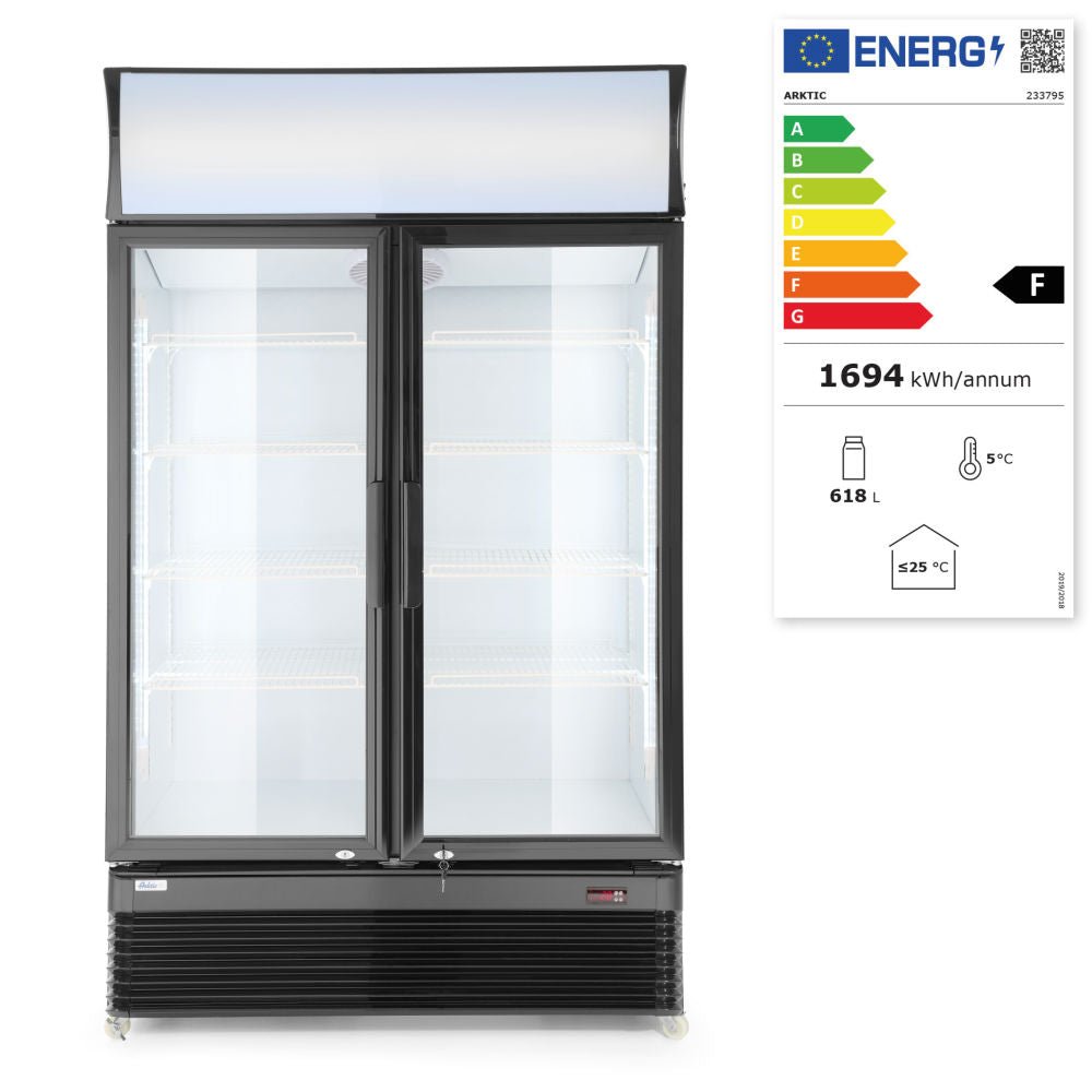 Kjølemonter med dobbel dør 618L, Arktic, 230V/400W, 1120x595X (H) 1965mm - for Storkjøkken - XL - Storkjøkken