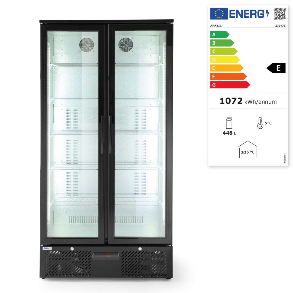 Kjøleskap Backbar med doble dører 448L, Arktic, 220 - 240V/300W, 900x515x (H) 1820mm - for Storkjøkken - XL - Storkjøkken